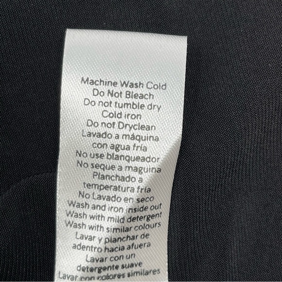 Venus Black Sheath‎ Dress with Large Pink Orchids Sheer Fabric Sleeveless Medium - Picture 12 of 12